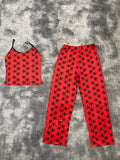 Aranitas Fondo Rojo Blusa Con Pantalón