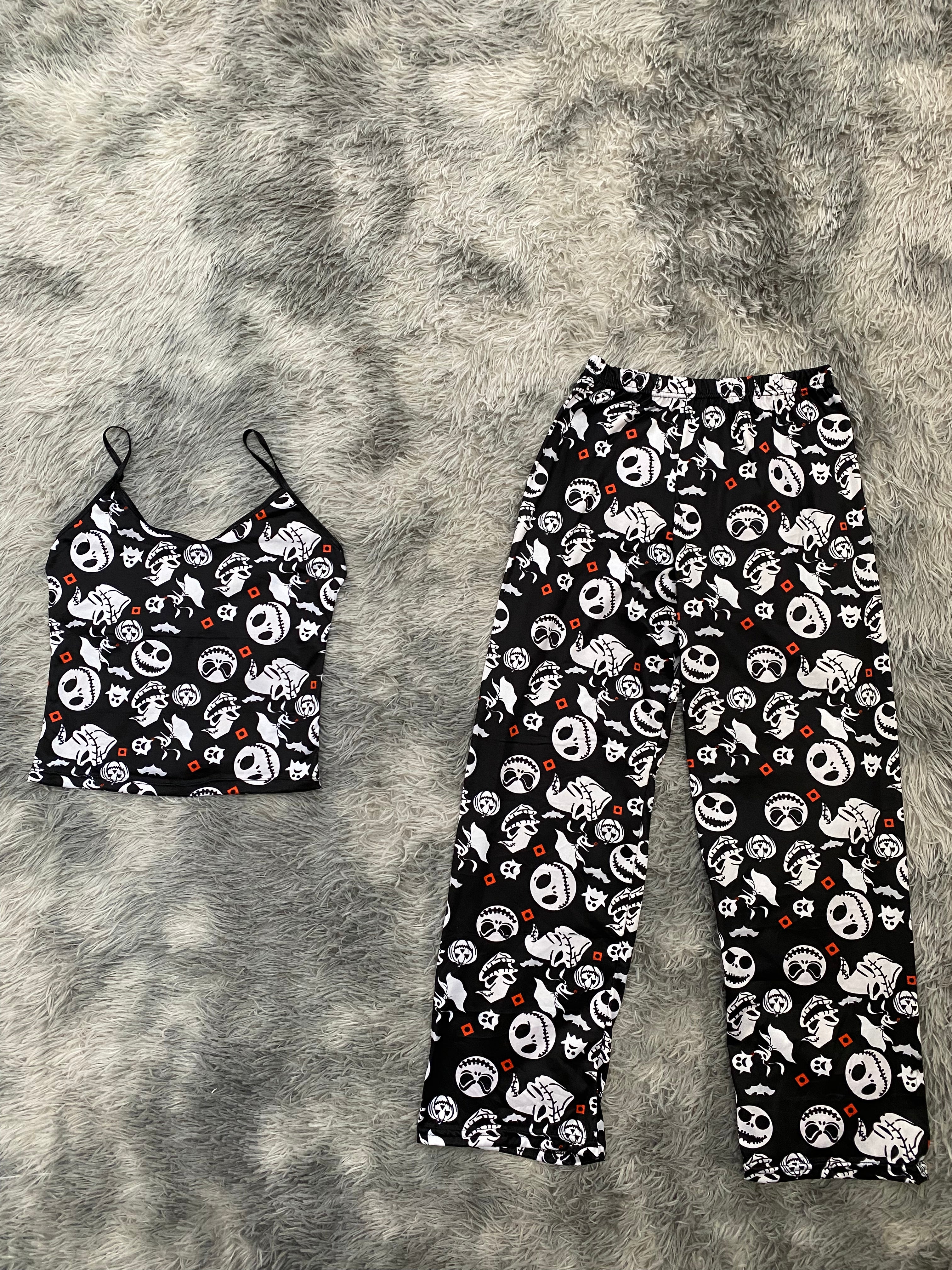 Jack hallowen Blusa Con Pantalón Pijama De Dama