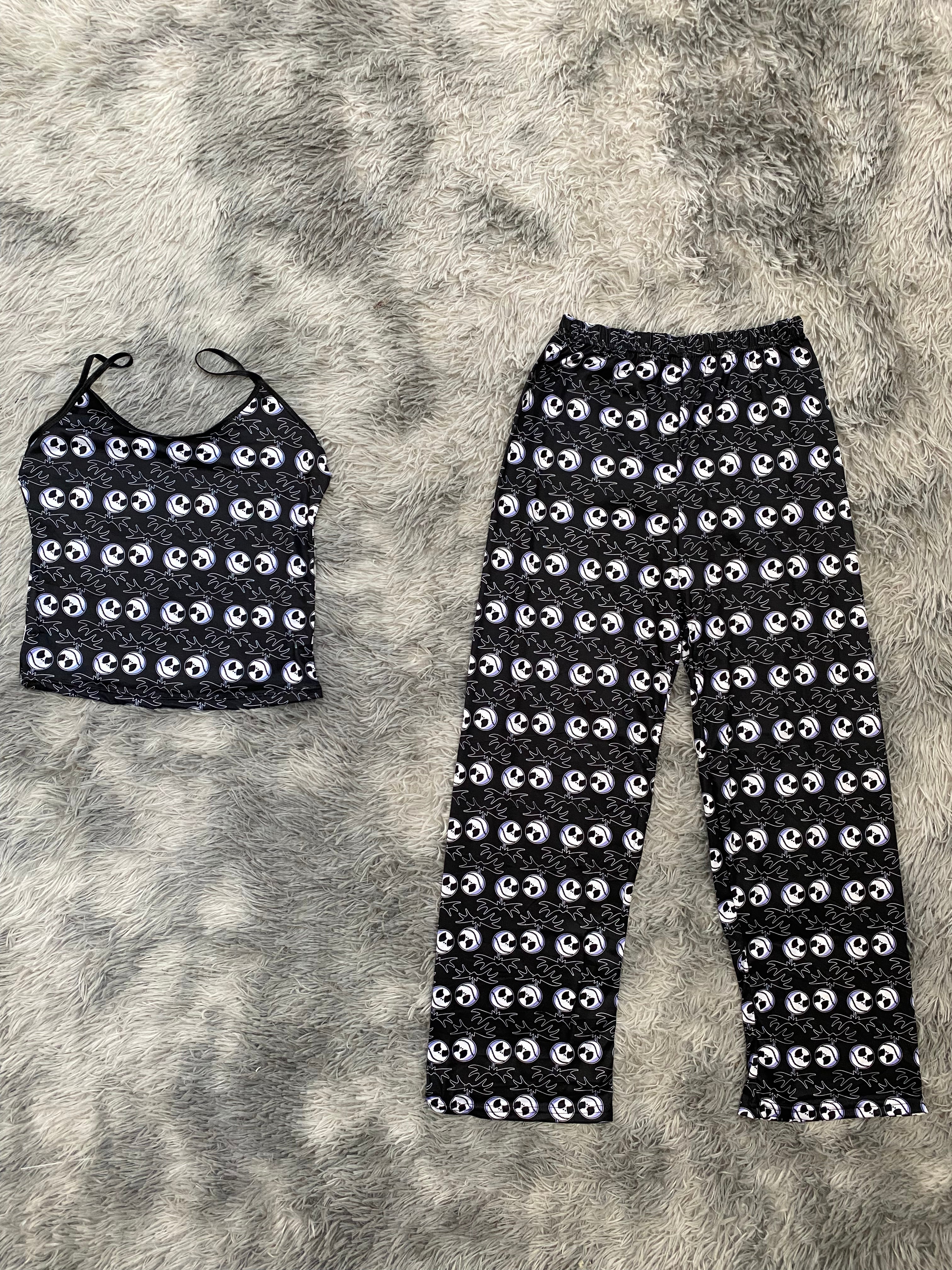 Jack fondo negro Blusa Con Pantalón Pijama De Dama