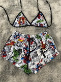 Marvel Cómics Top Con Short Afelpado
