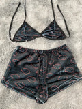 Akatsuki Nubes Negras Top Con Short Afelpado