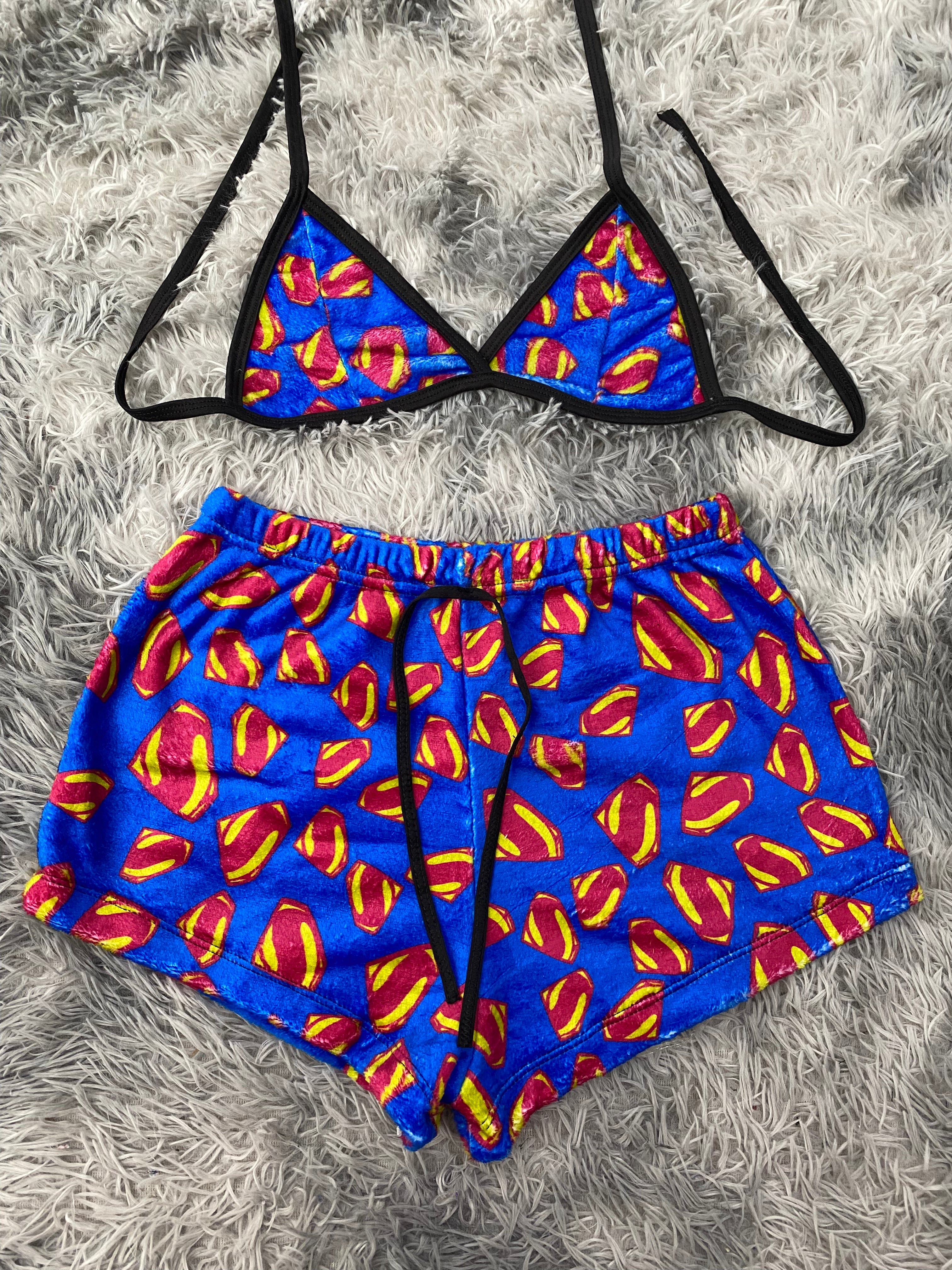 Superman Clasico Top Con Short Afelpado