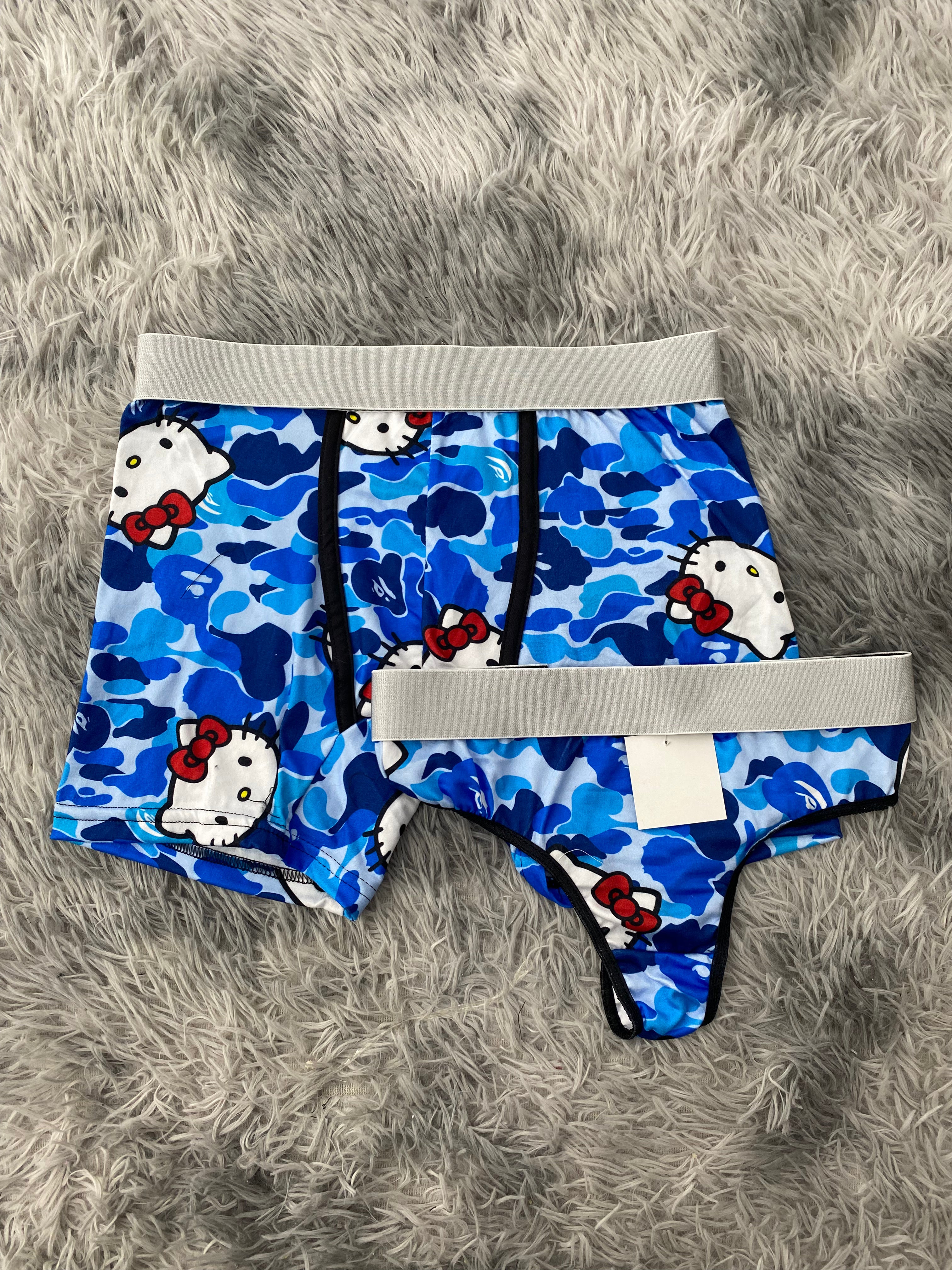 Hello Kitty Camuflaje Azul Duo Unitalla Con Tanga