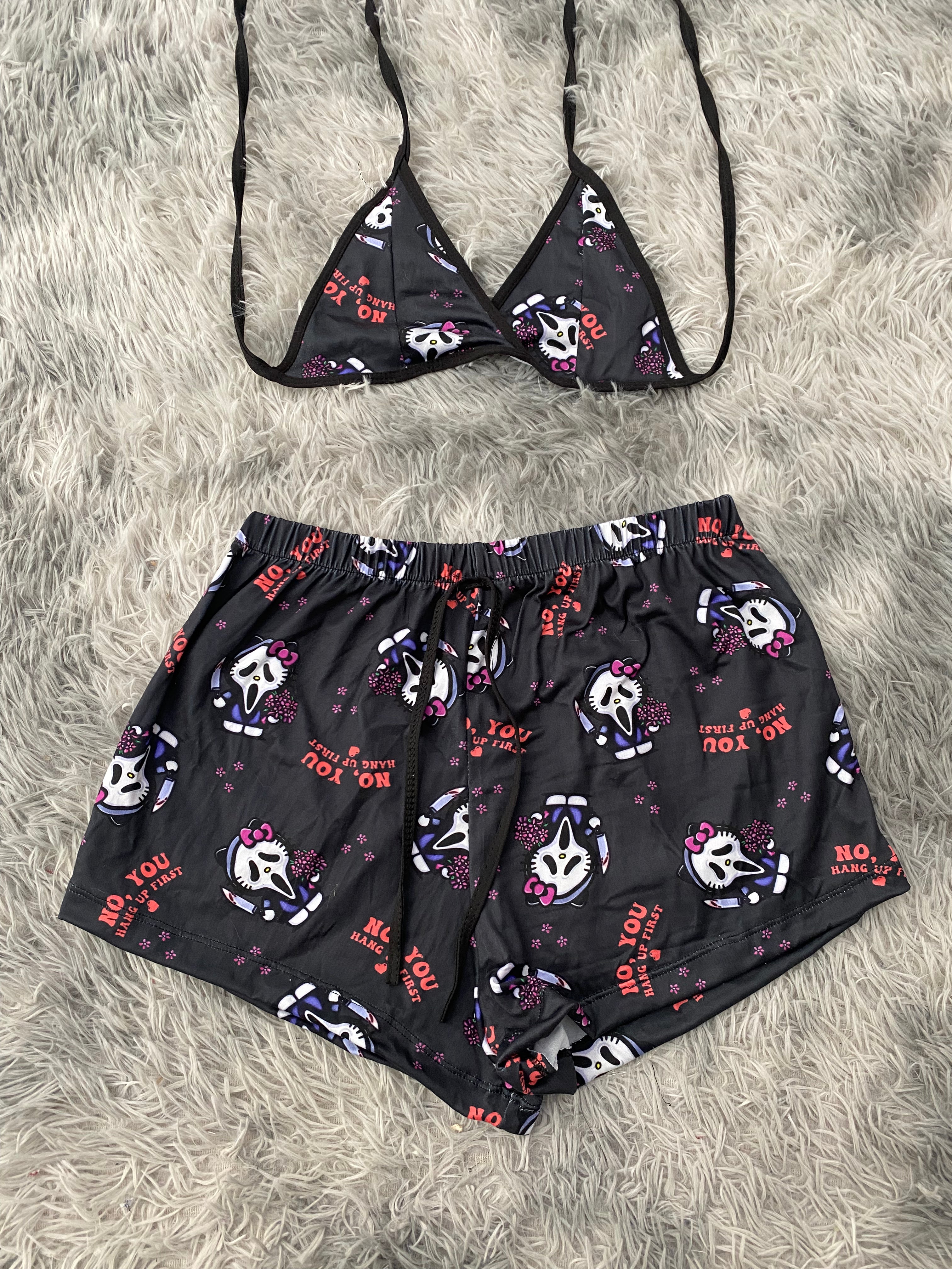 Hello kitty scream Top Con Short Unitalla De Brush