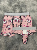 Hello kitty momia fondo rosa  Dúo con tanga unitalla