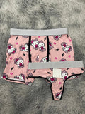 Hello kitty momia fondo rosa Dúo con tanga unitalla Xl