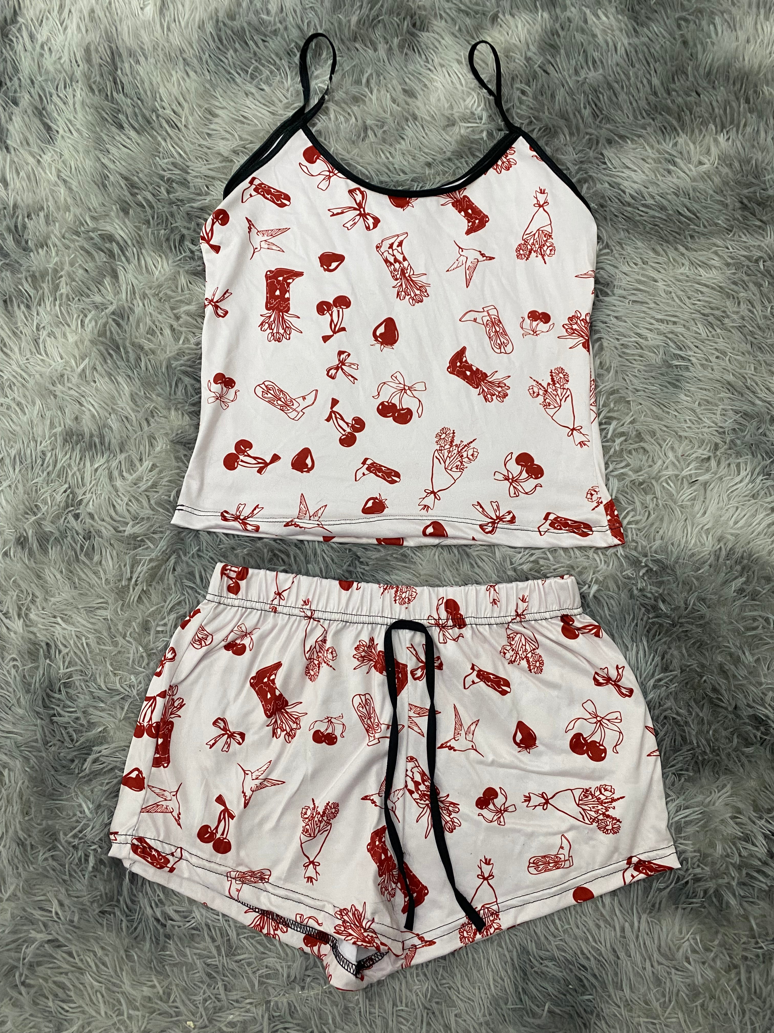 Cerezas Y Botas Blusa Con Short