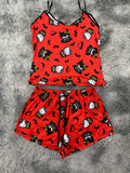 Hello Kitty Y Batman Fondo Rojo Blusa Con Short