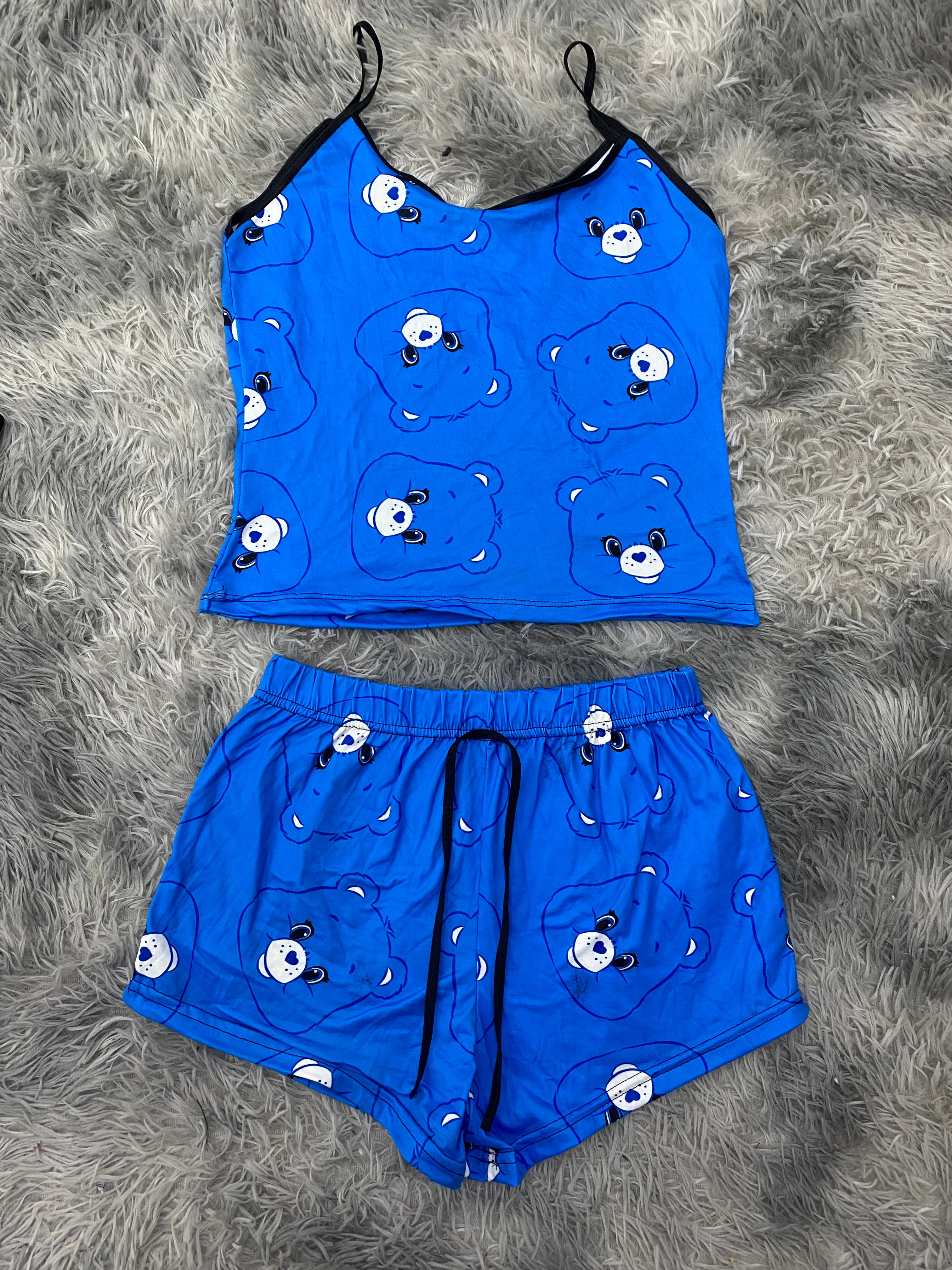 Ositos Cariñositos Osito O Caras Azul Blusa Con Short