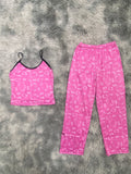 Hello Kitty Letras Blancas Fondo Rosa Blusa Con Pantalón