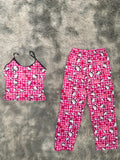 Hello Kitty Cuadros Blancos Y Rosas Blusa Con Pantalón