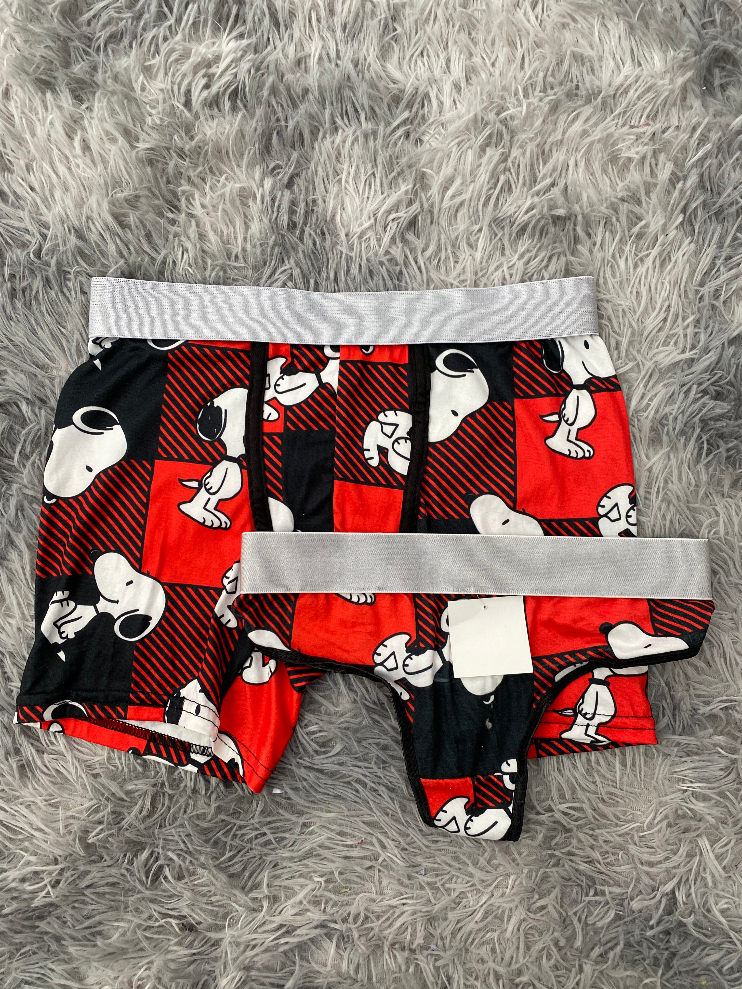 Snoopy Cuadros Rojos Duo Unitalla Con Tanga