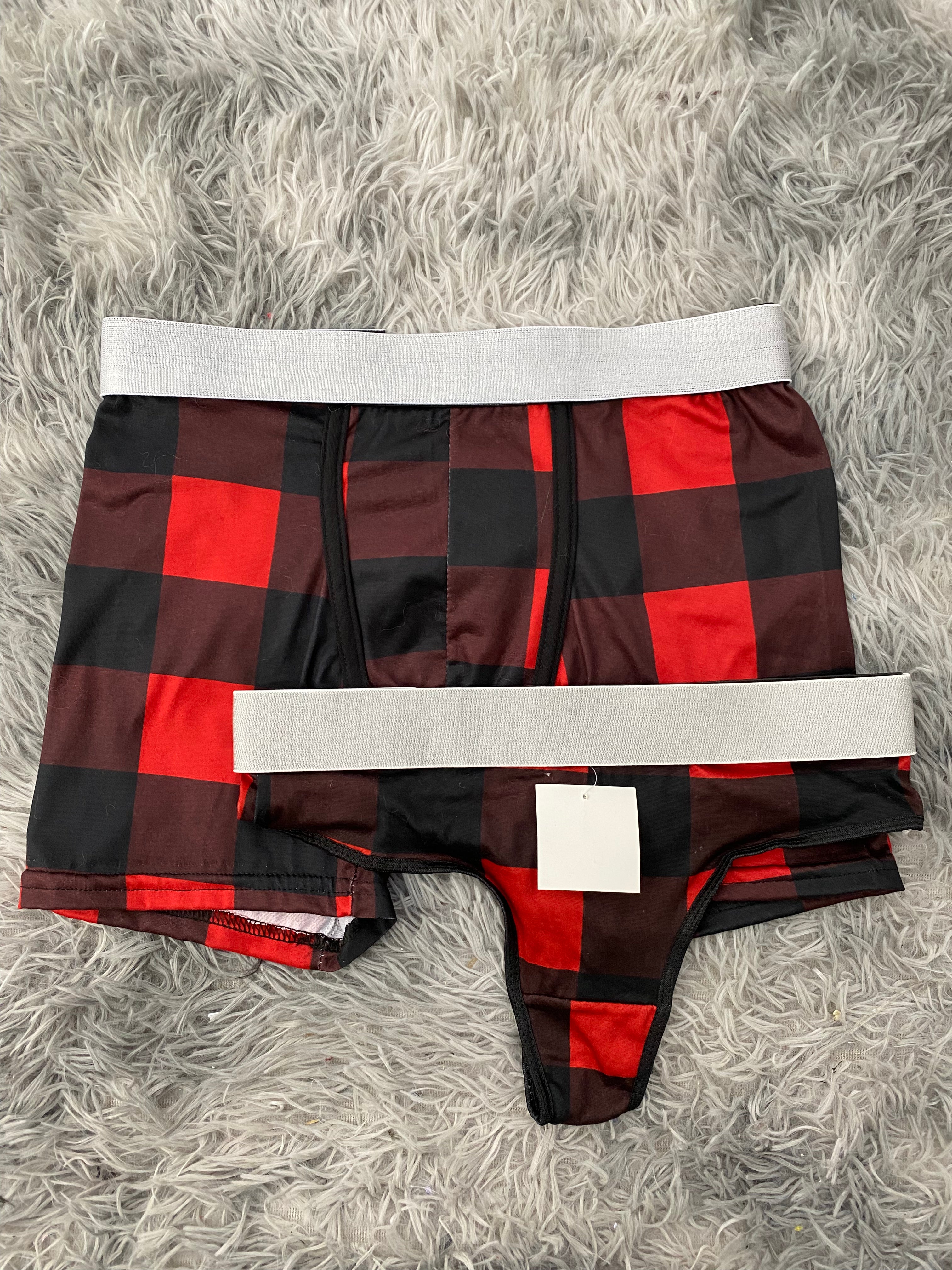 Cuadros Rojos Duo Unitalla Con Tanga