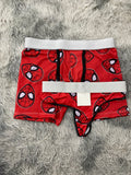 Spiderman Caras Fondo Rojo Duo Unitalla Con Tanga