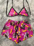 Changuitos Fondo Rosa Top Con Short Brush