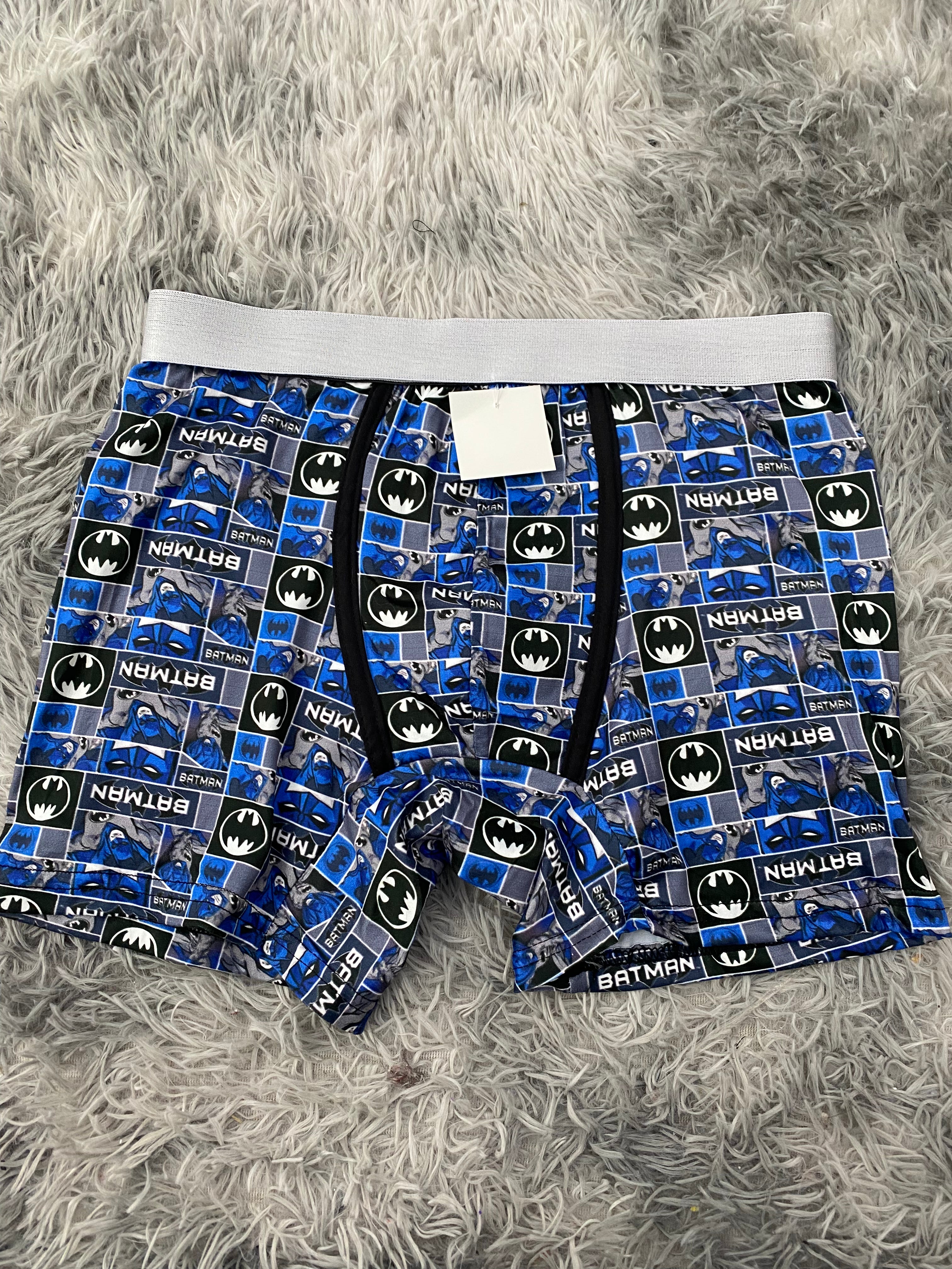 Batman Cuadros Azules Y Negros Boxer Hombre XL