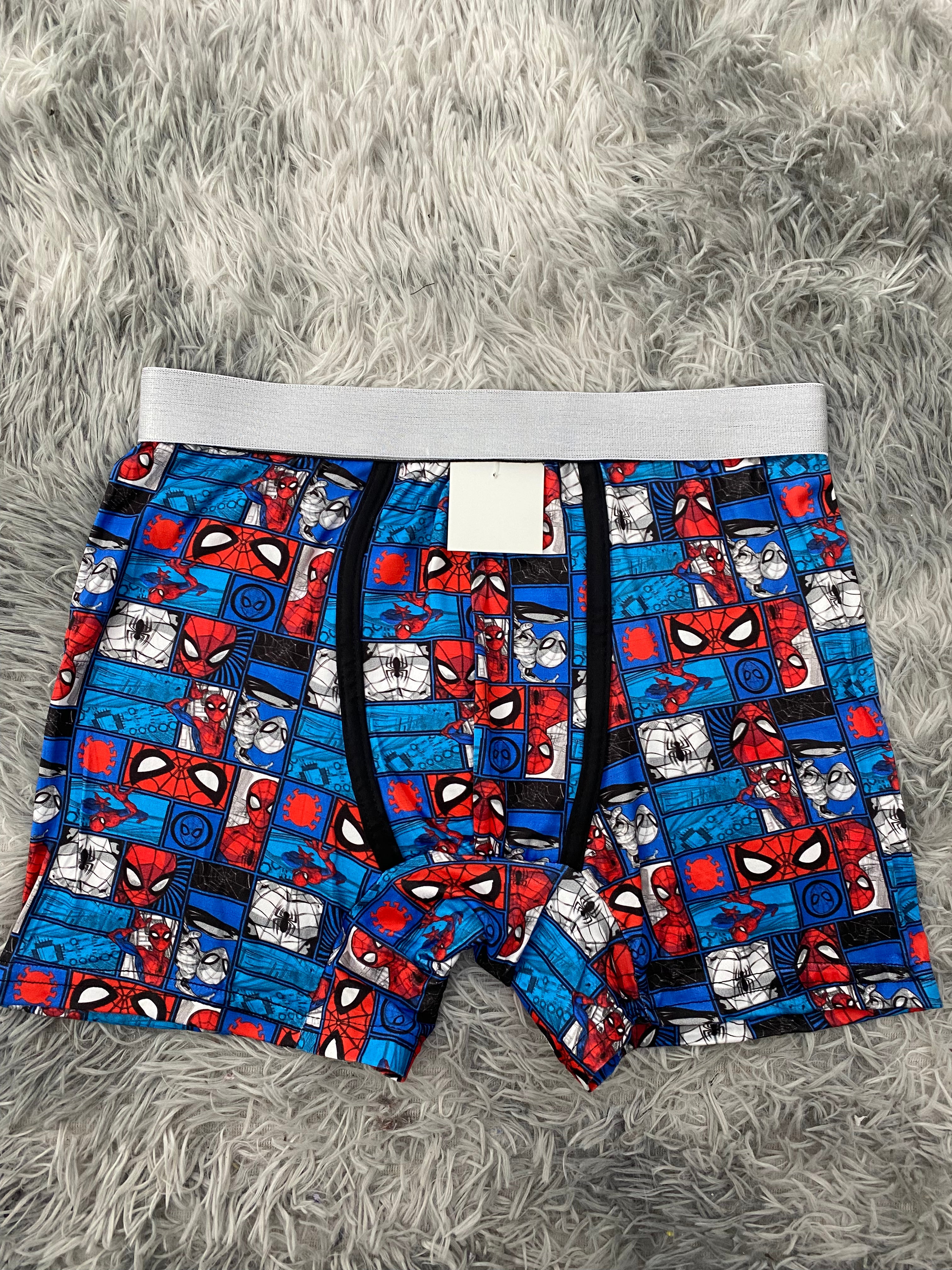 Spiderman Cuadros Rojos Y Azules Boxer Hombre XL