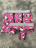 Hello Kitty Corazones Fondo Rosa Duo Unitalla Con Tanga