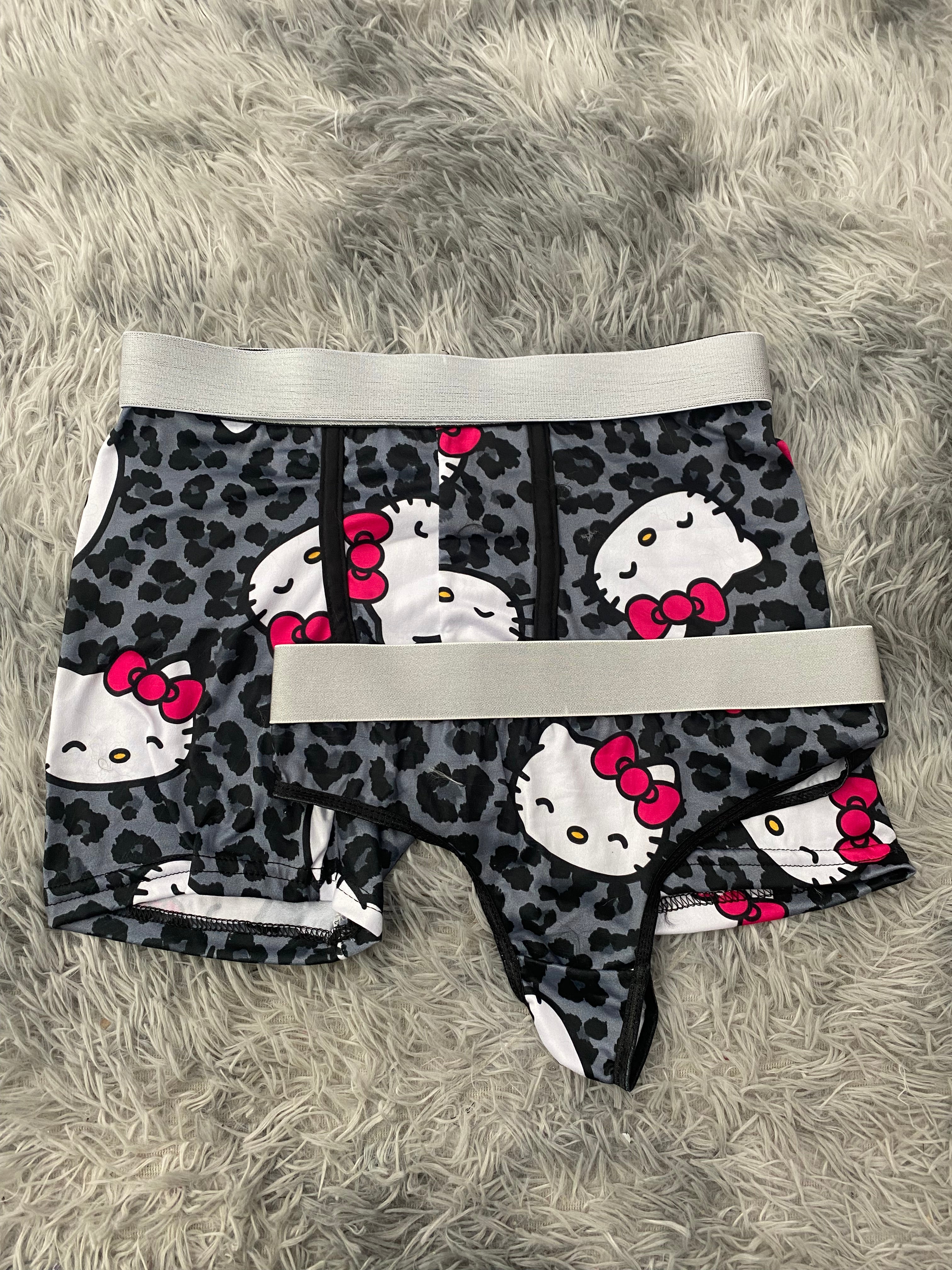 Hello Kitty Animal Print Gris Duo Unitalla Con Tanga