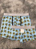 Aguacatitos Fondo Azul Duo Con Boxer Unitalla