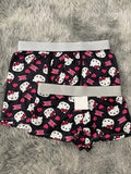 Hello Kitty Corazones Y Puntos Fondo Negro Duo Con Boxer Unitalla