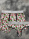 Grinch y regalos fondo blanco Duo Con Tanga Xl