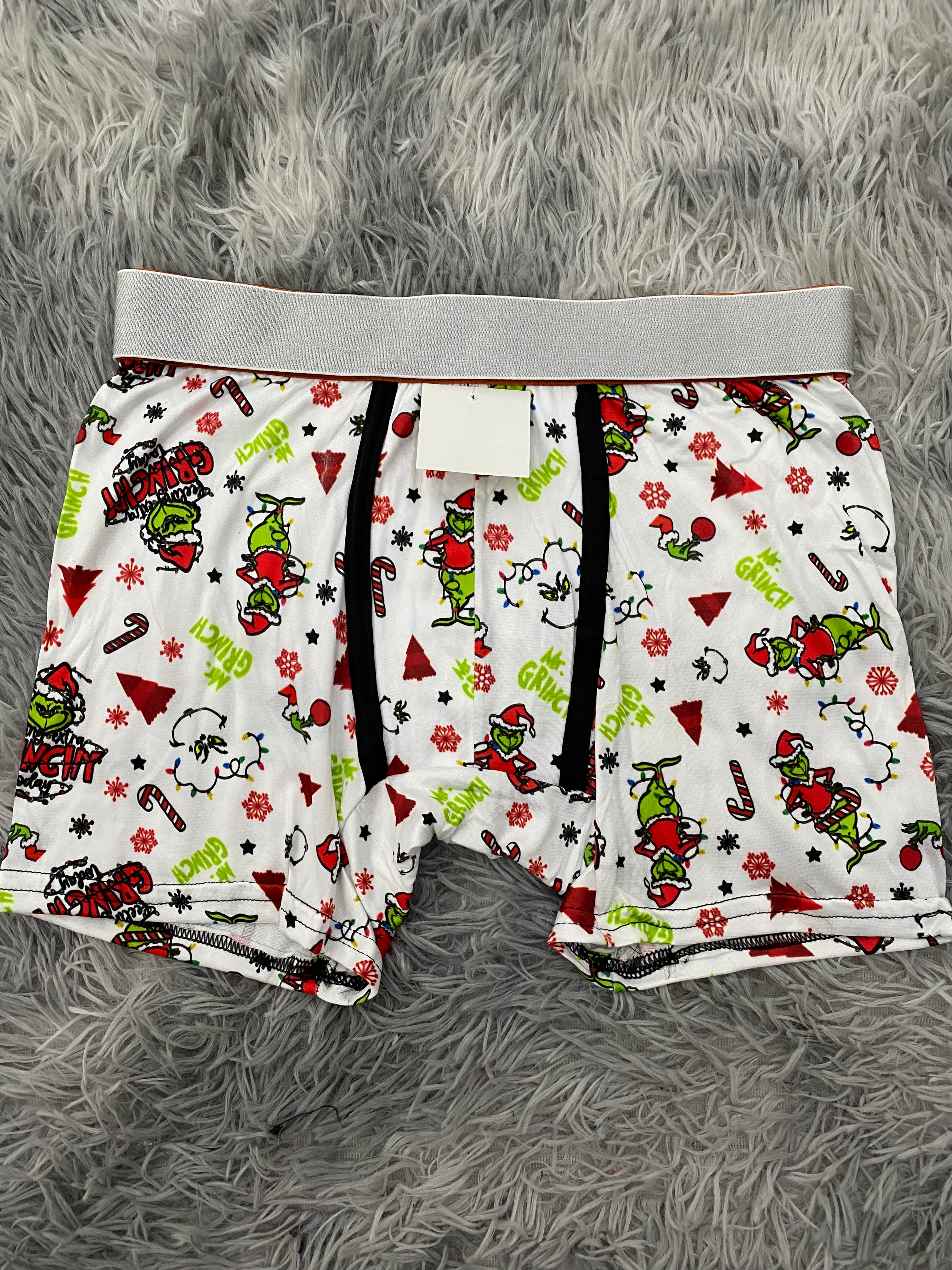 Grinch luces de navidad blanco Boxer De Hombre unitalla