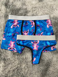 Stitch Su Novia Fondo Azul Duo XL Con Tanga