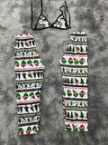 Grinch y árboles de navidad fondo blanco Pijama Afelpada