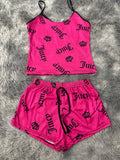 Juicy Fondo Rosa Blusa Con Short