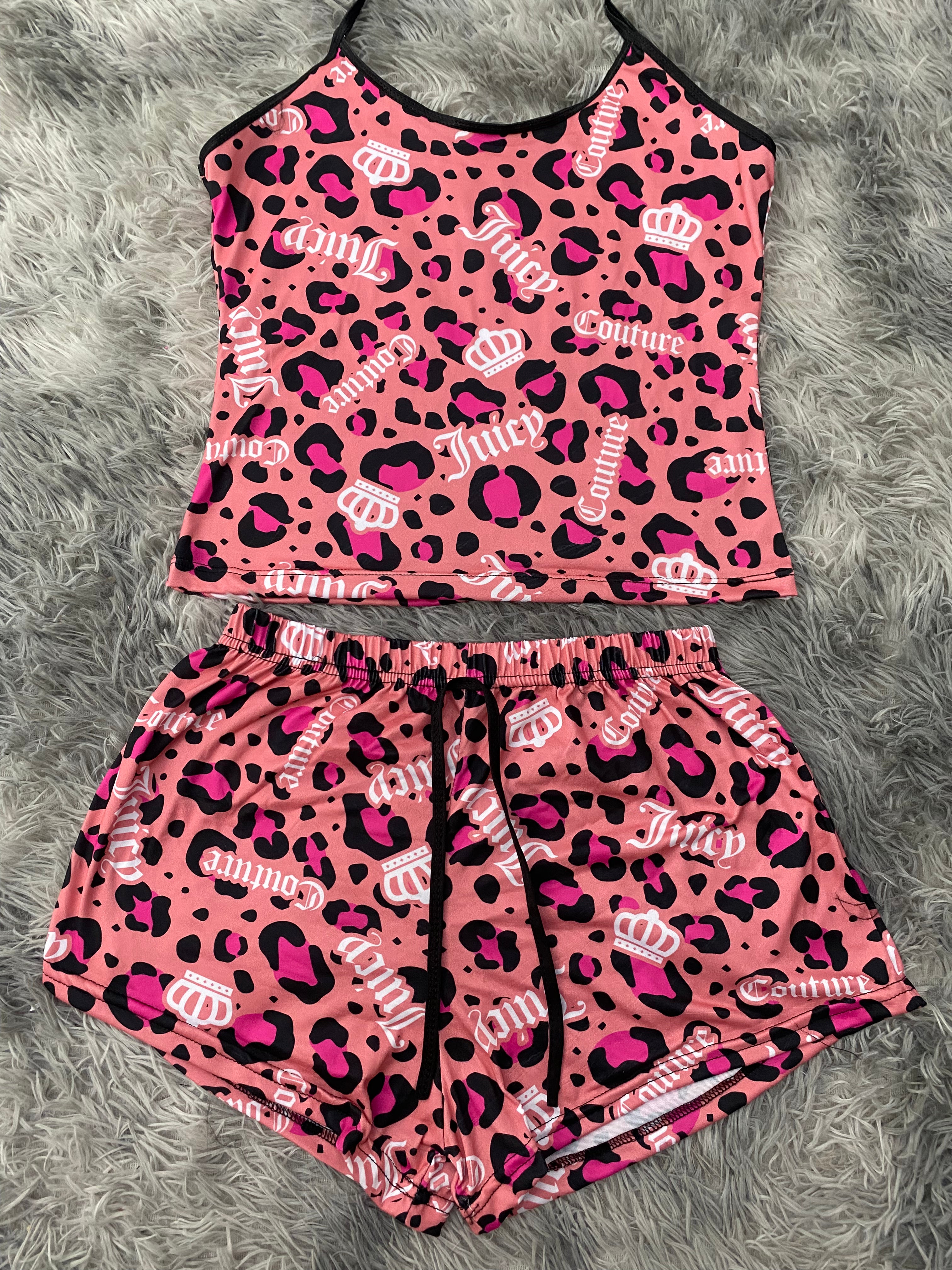 Juicy Animal Print Blusa Con Short