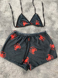 Arañas rojas chiquitas Top Con Short Unitalla De Brush