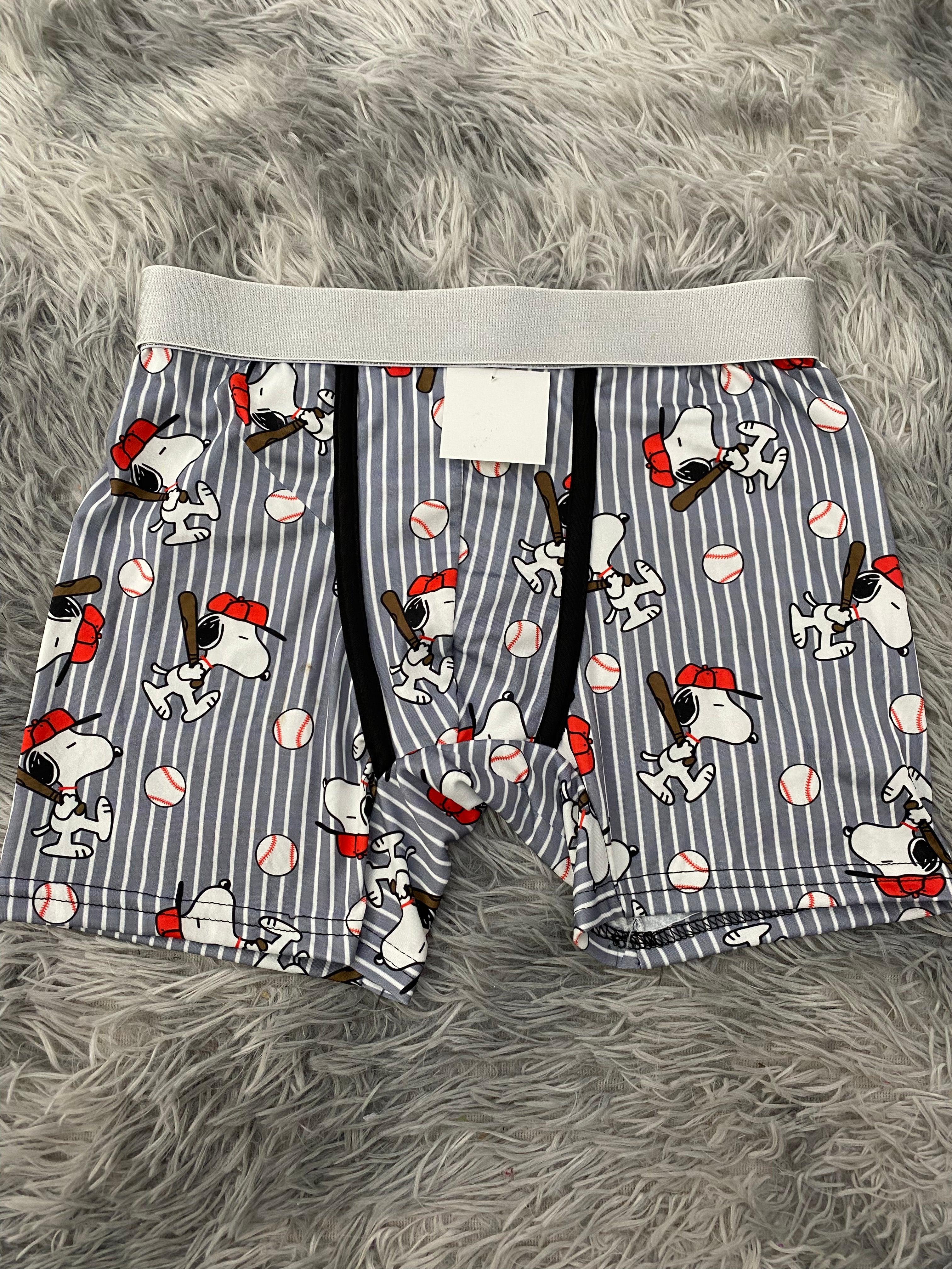 Snoopy Baseball Boxer Hombre Unitalla