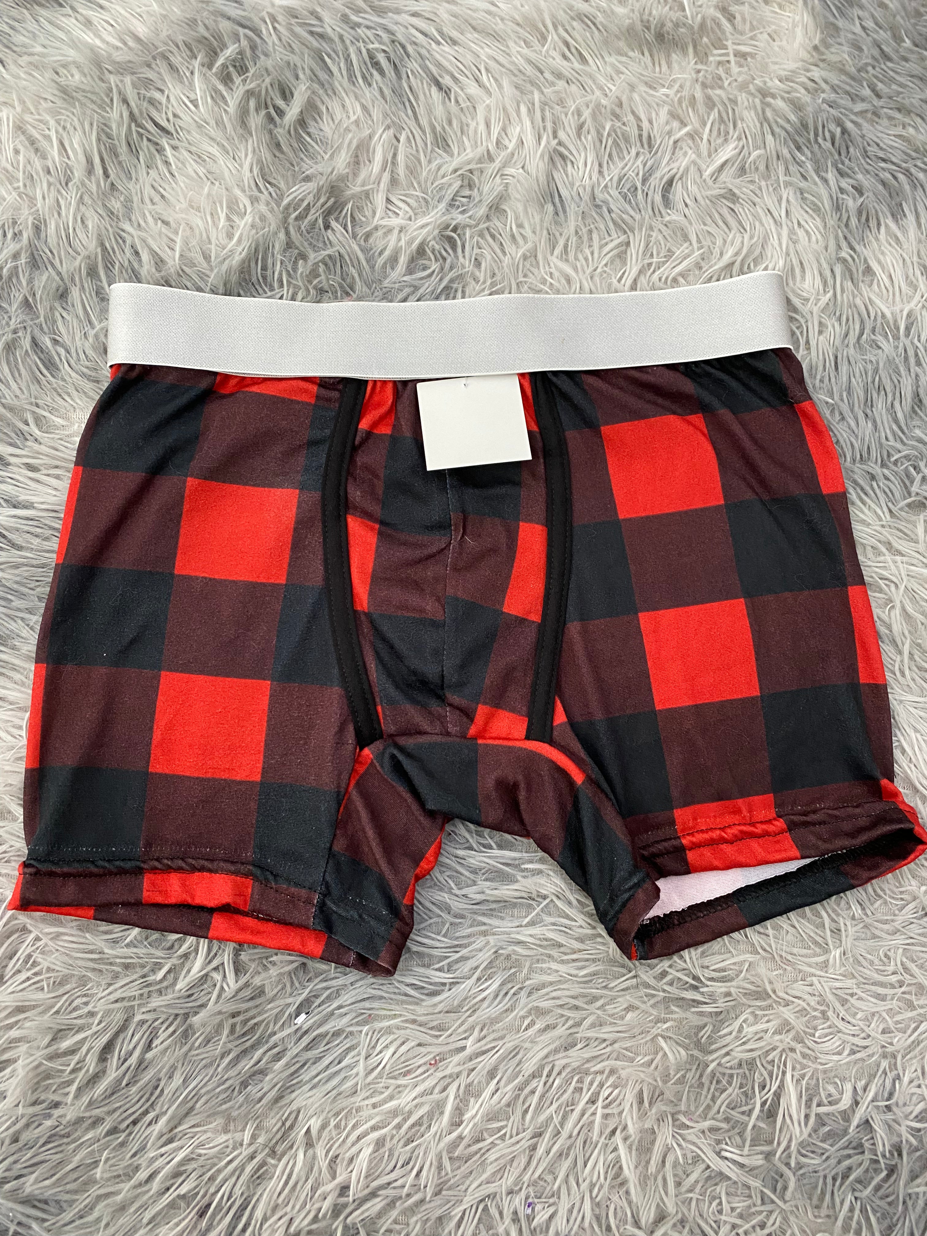Cuadros Rojos Boxer Hombre Unitalla