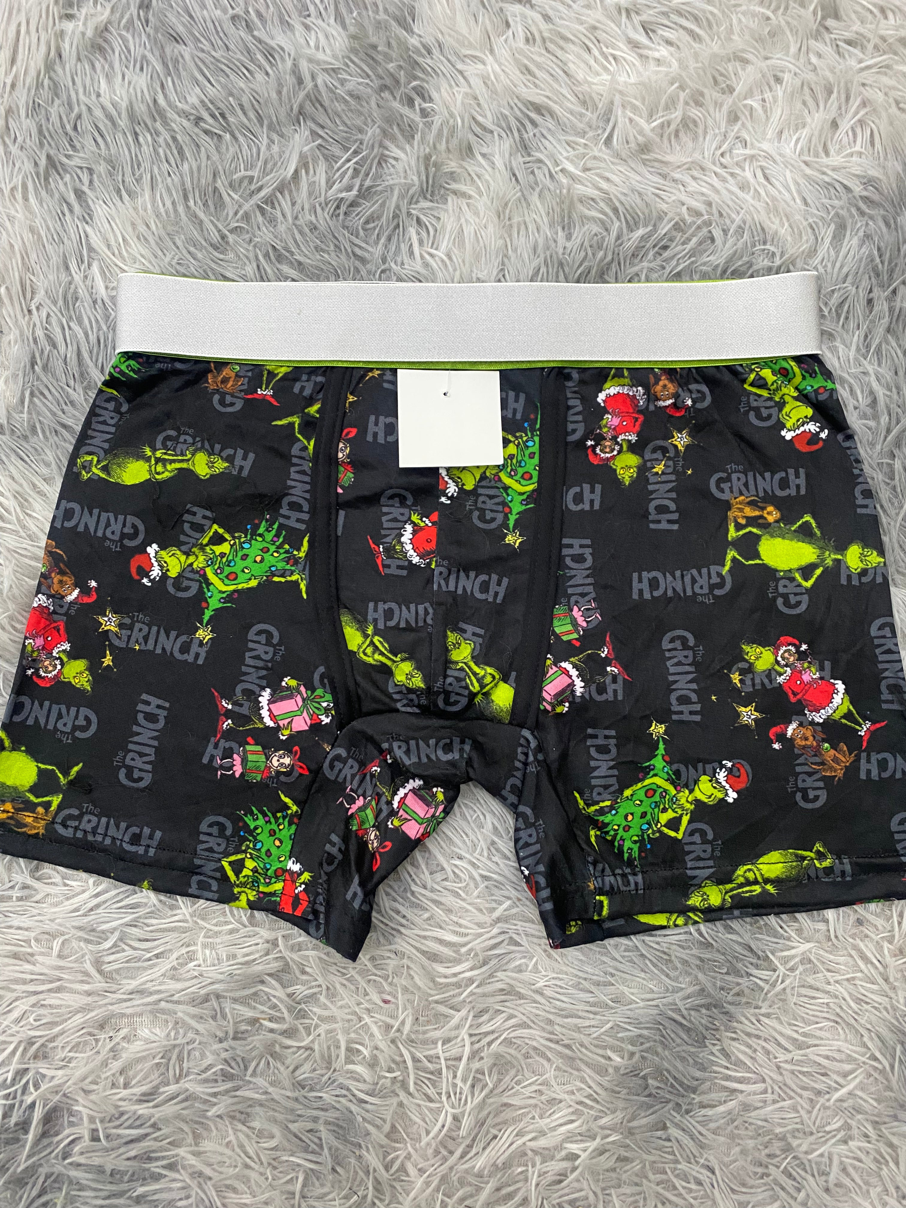 Grinch y Max fondo negro Boxer De Hombre unitallar