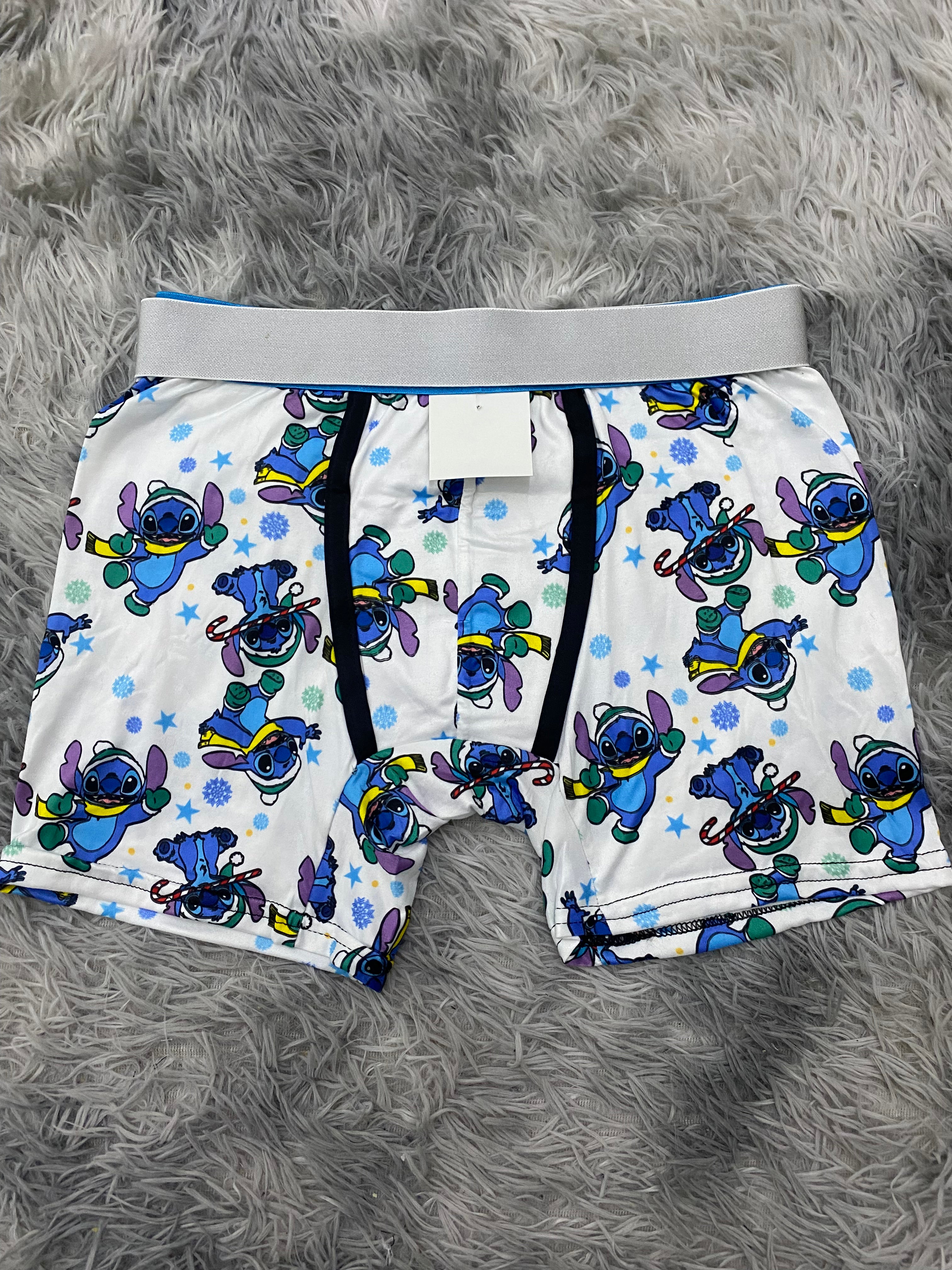 Stitch navidad fondo blanco Boxer De Hombre unitalla