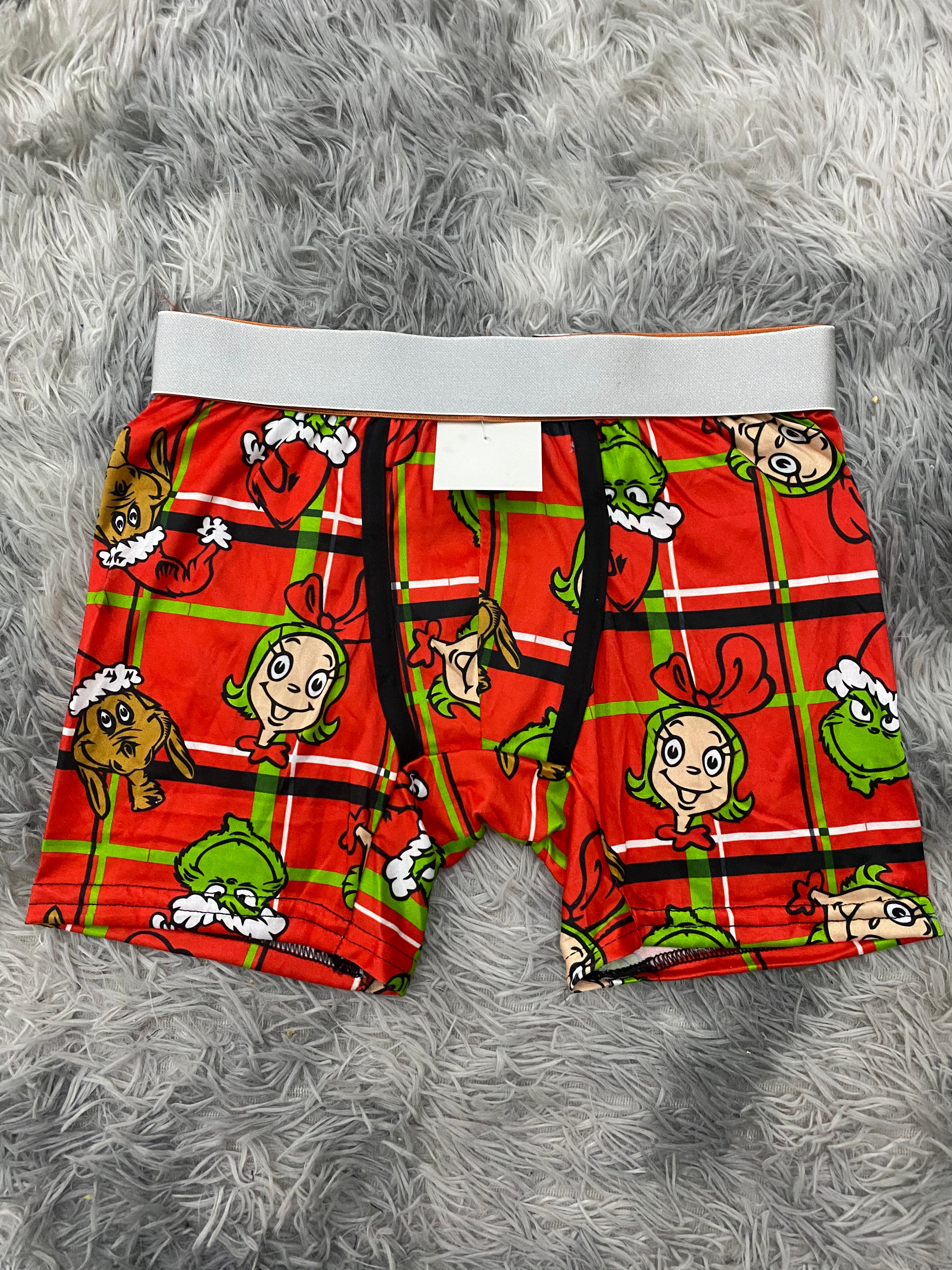 Grinch y max cuadros rojos Boxer De Hombre unitalla