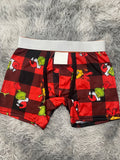 Grinch y Max cuadros rojos Boxer De Hombre unitalla