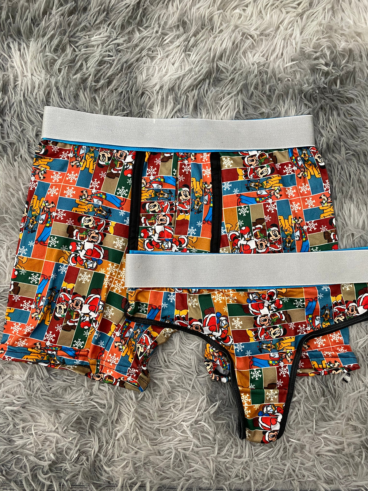 Mickey Mouse personajes cuadros navidad Duo Con Tanga Xl
