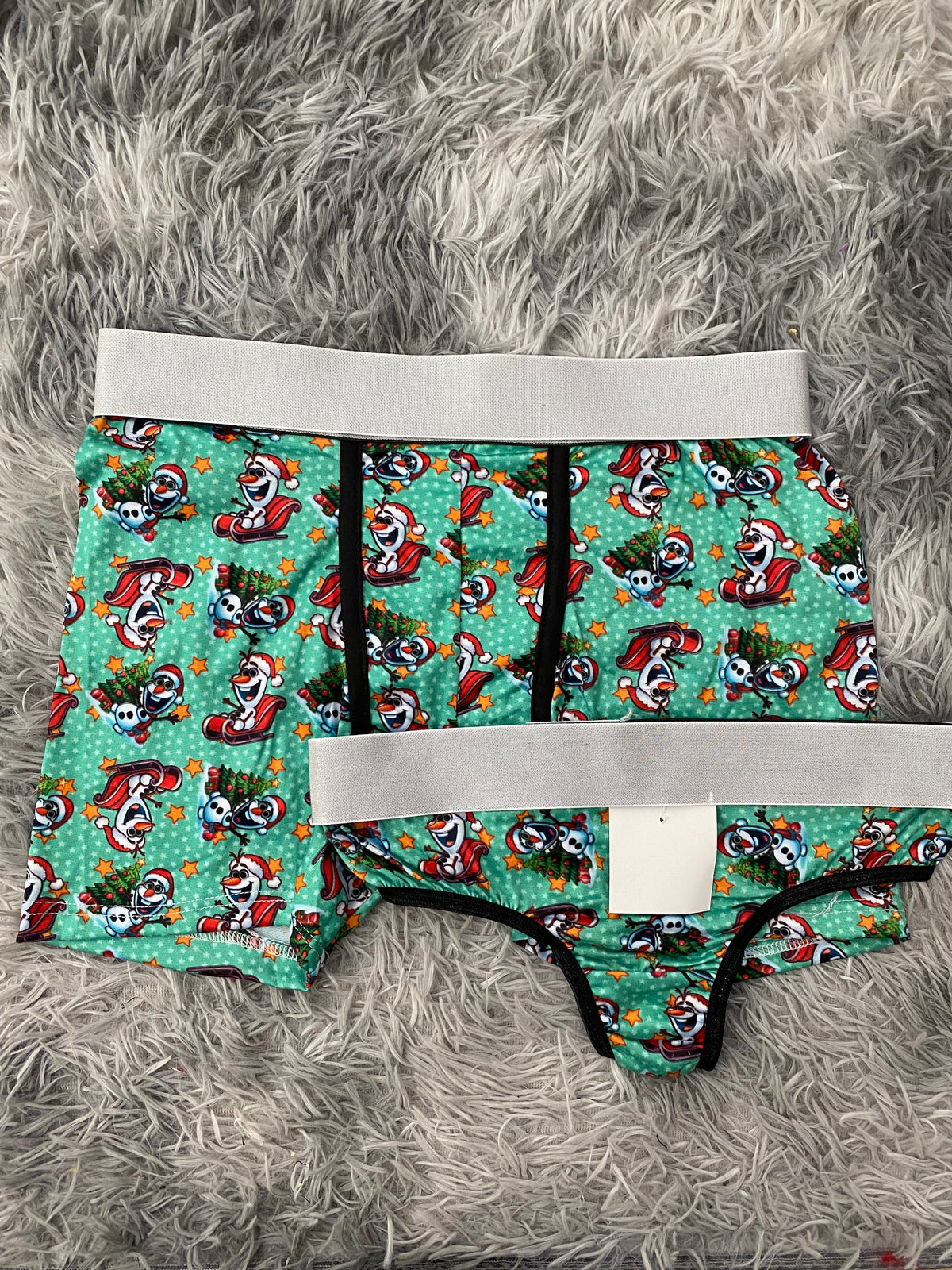 Olaf navidad fondo verde Duo Con Tanga Xl