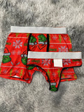 Grinch y árboles de navidad fondo rojo Duo Unitalla Con Tanga