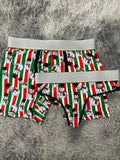 Muñecos de nieve fondo de rayas Duo Con Tanga Xl