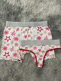 Copos de nieve fondo blanco Duo Unitalla Con Tanga