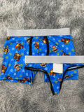 Pokémon navidad fondo azul Duo Unitalla Con Tanga