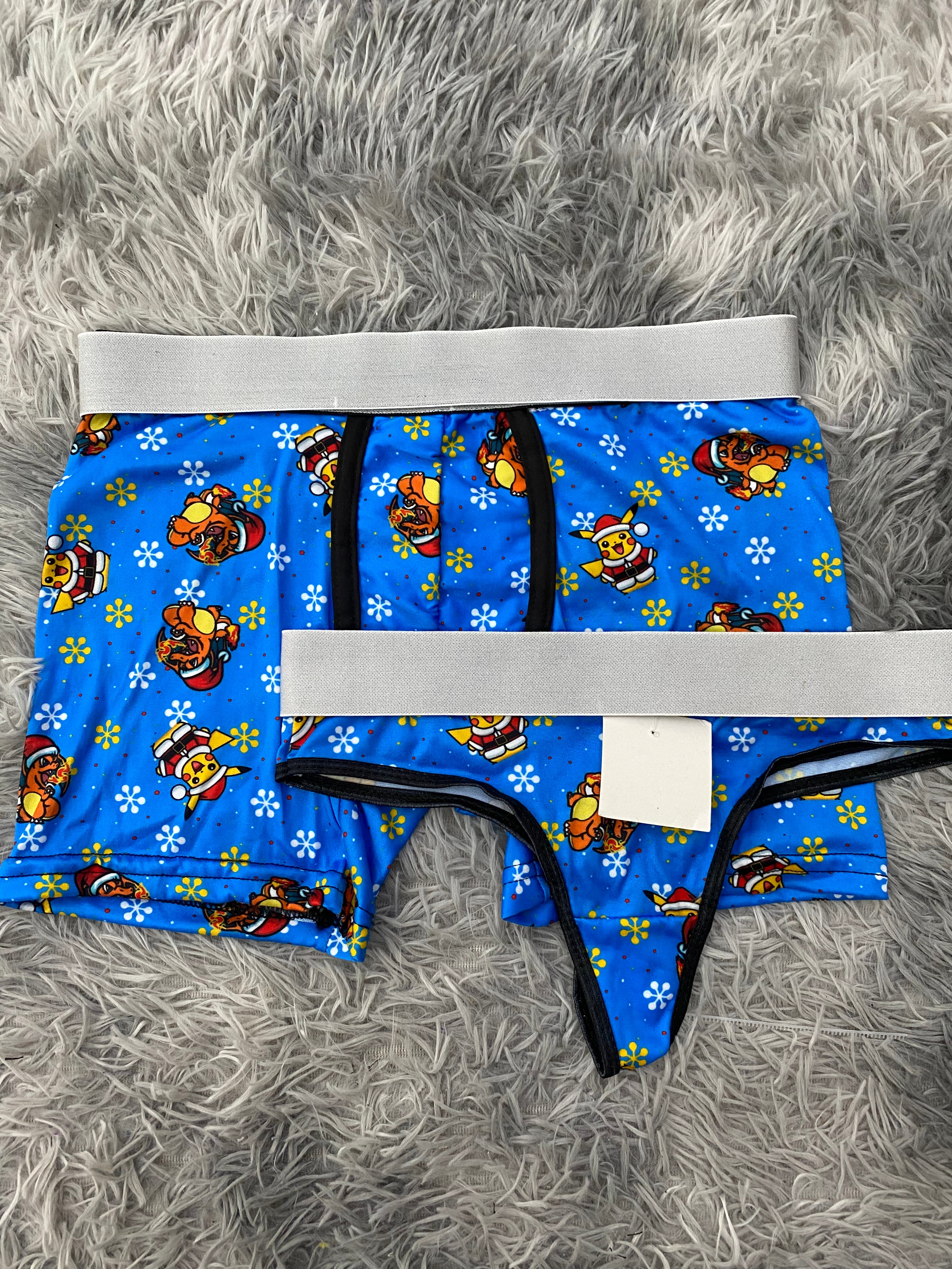 Pokémon navidad fondo azul Duo Unitalla Con Tanga