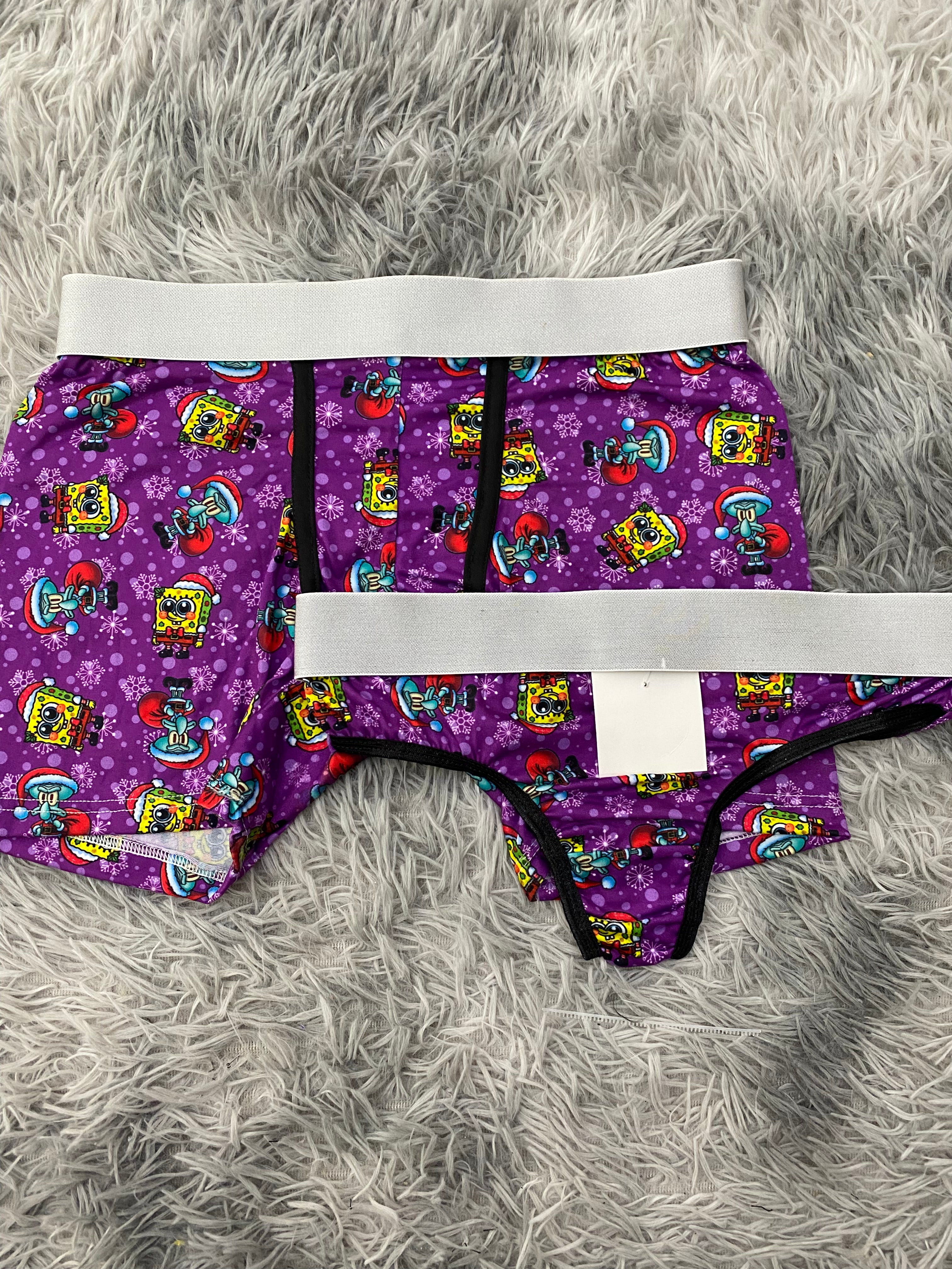 Bob esponja navidad morado Duo Unitalla Con Tanga