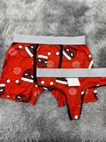 Spiderman navidad y copos de nieve Duo Con Tanga Xl