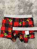 Grinch y Max cuadros rojos Duo Unitalla Con Tanga Xl
