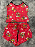 Rosita Fresita Su Gato Cuadros Blusa Con Short
