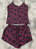 Hello Kitty Caras Rosa Fondo Negro Blusa Con Short